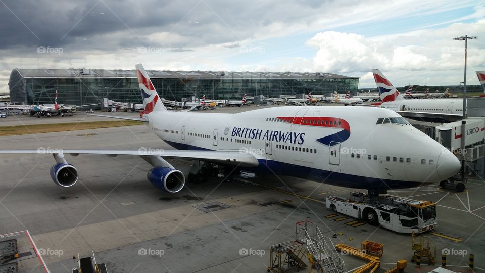 British airways Boeing 747 at London Heathrow