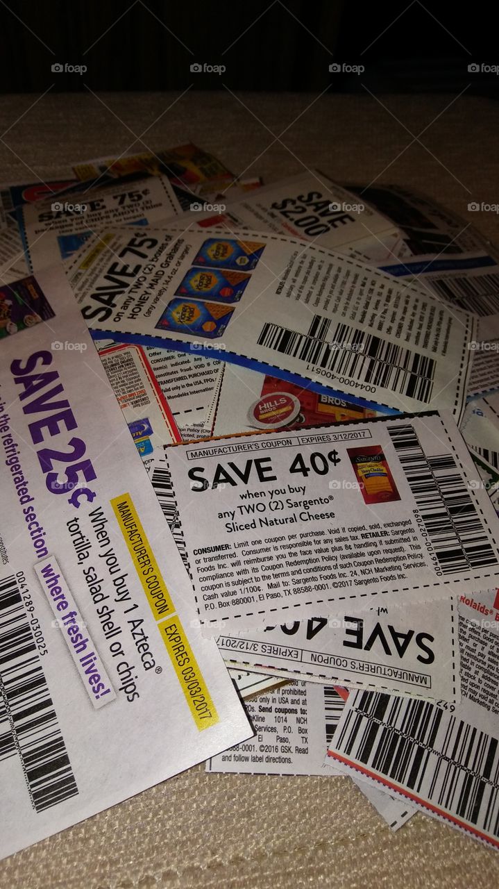 Pile of Coupons