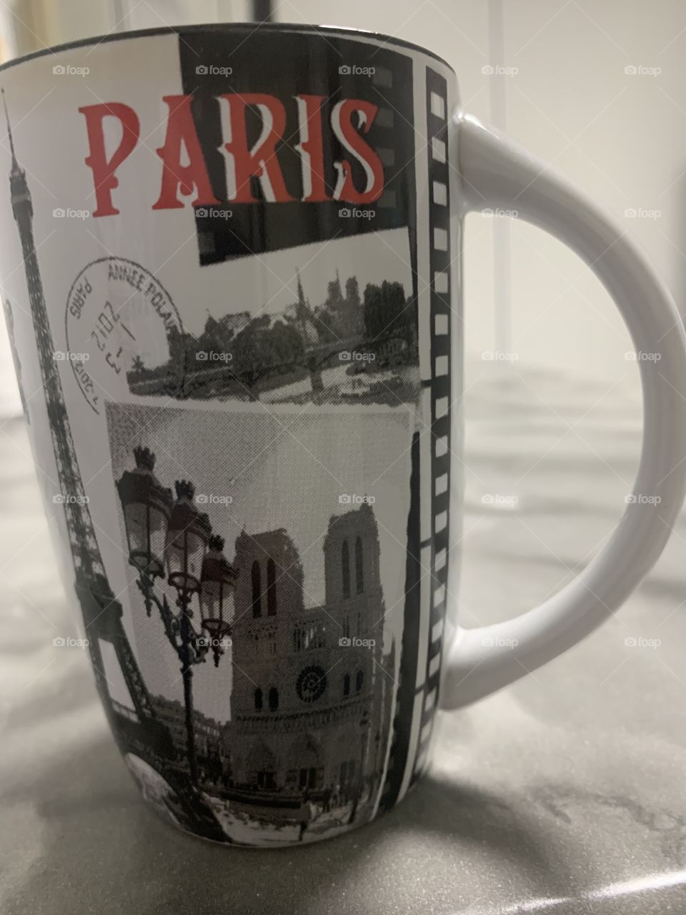 Paris represented on a mug