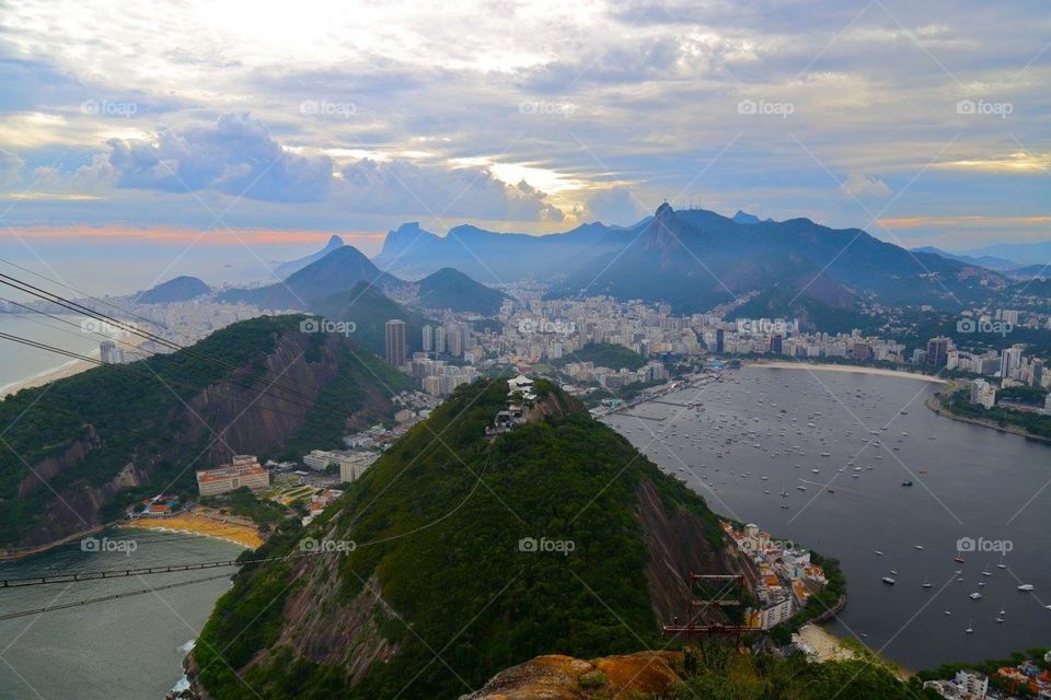 View of Rio de Janeiro from sugar loaf mountain 