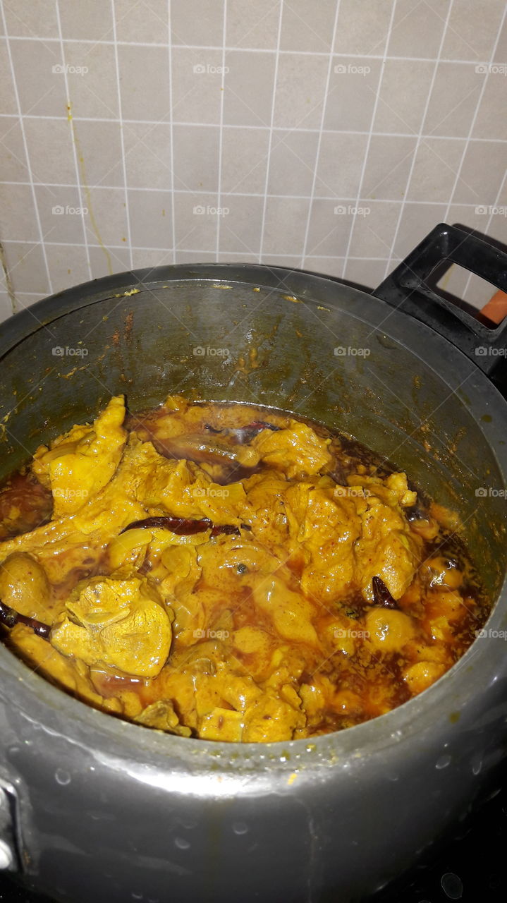 Cooking mutton curry 
Delicious mutton curry