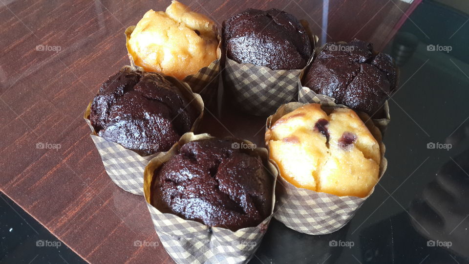Muffins. Delicious chocolate muffins