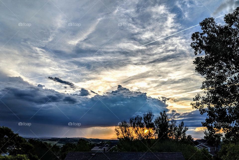 Beautiful Castle Rock sunset