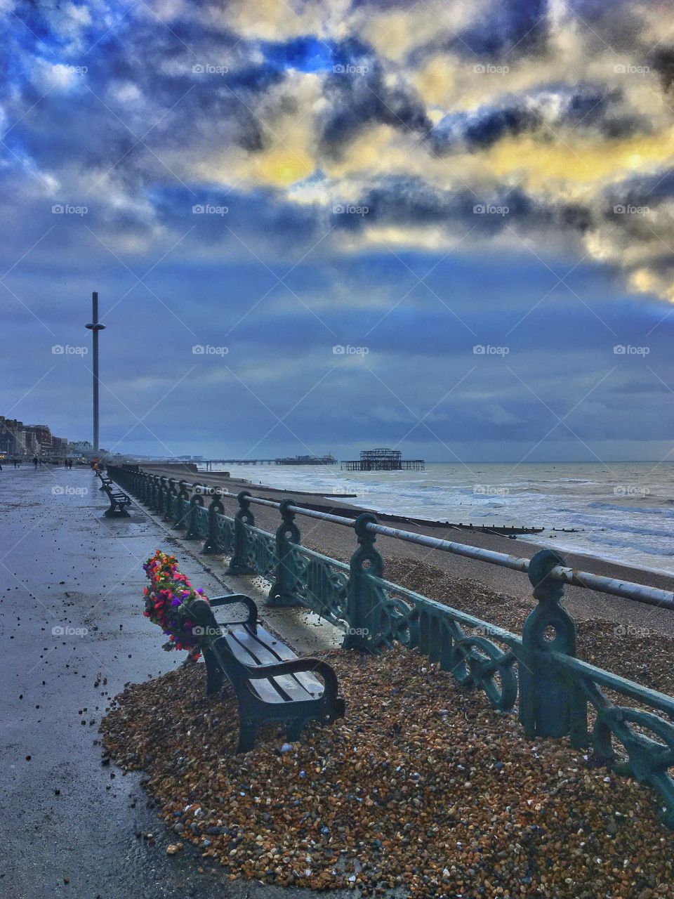 A bench by the sea with a spectacular view!