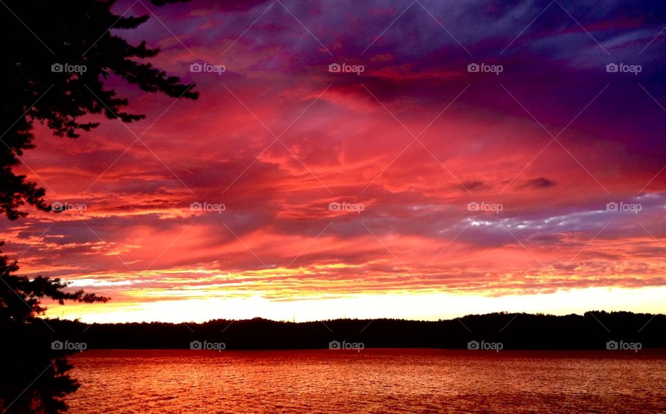Sunset at Lake Keowee.