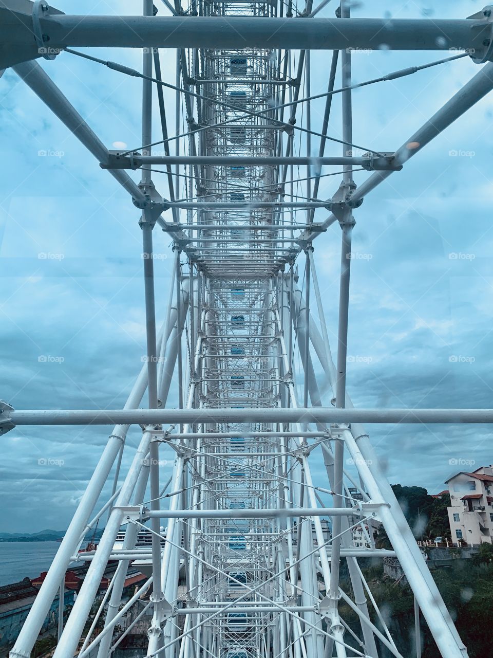 Inside a Ferris Wheel at Rio de Janeiro Brazil