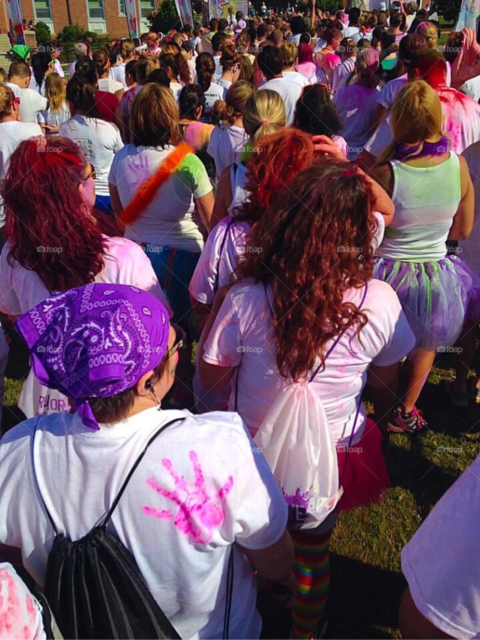 Colorful runners ready to go!