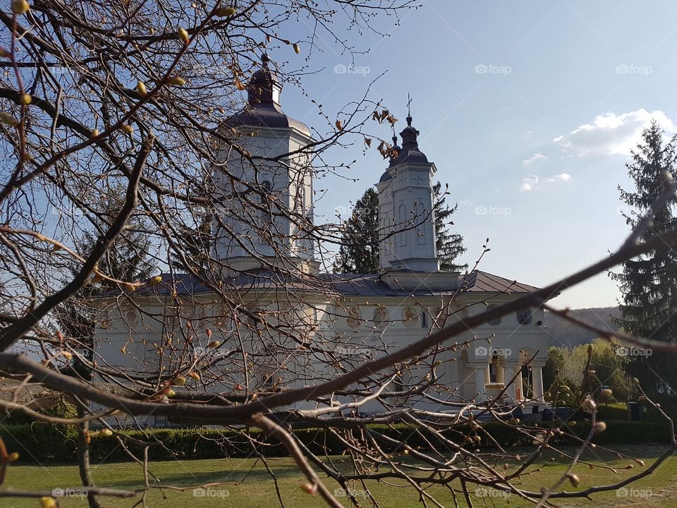 monastery in spring