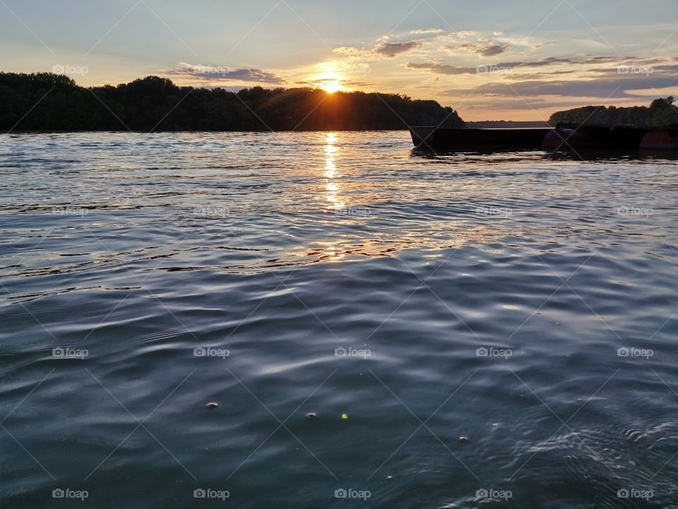 Sunset on the river