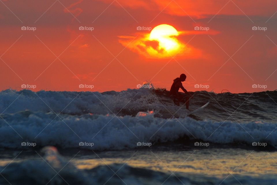 surfer and sunset