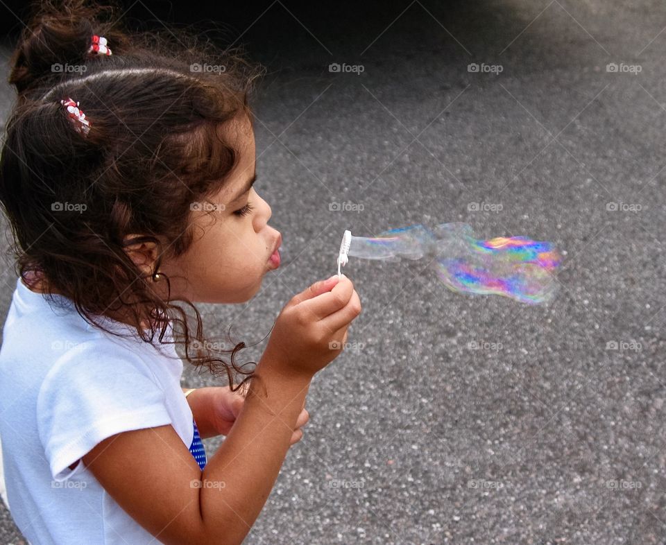 Blowing bubbles 