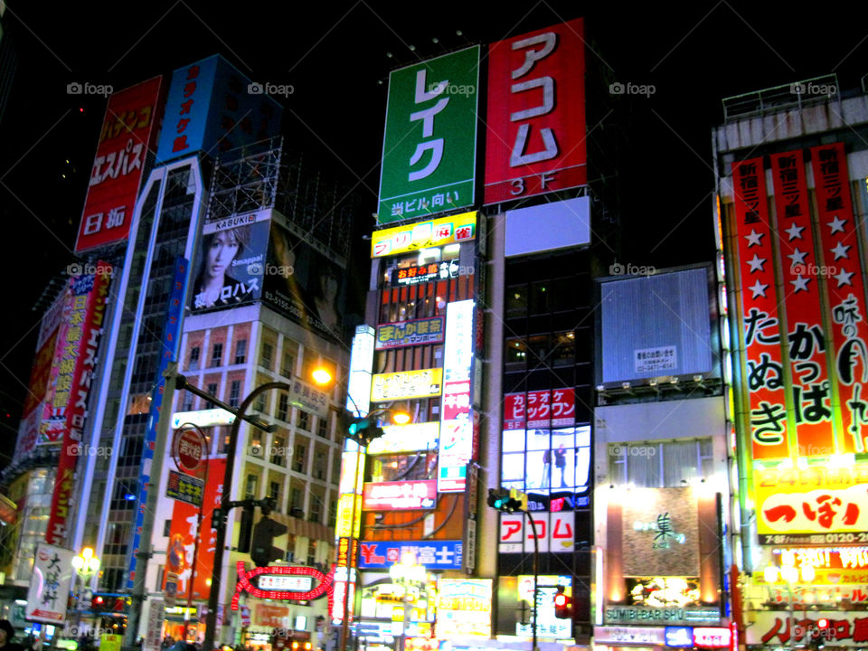 Tokyo, Japan . downtown Tokyo at night! an indescribable experience. 