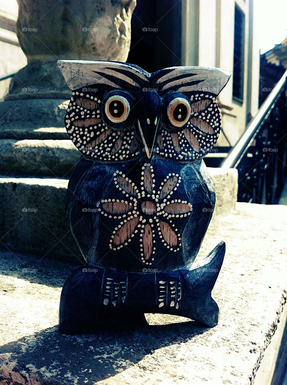 wood owl sculpture decoration by mmadeleine