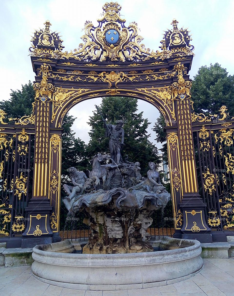 Fountain in Stanislas place - Nancy -  Lorraine -  France