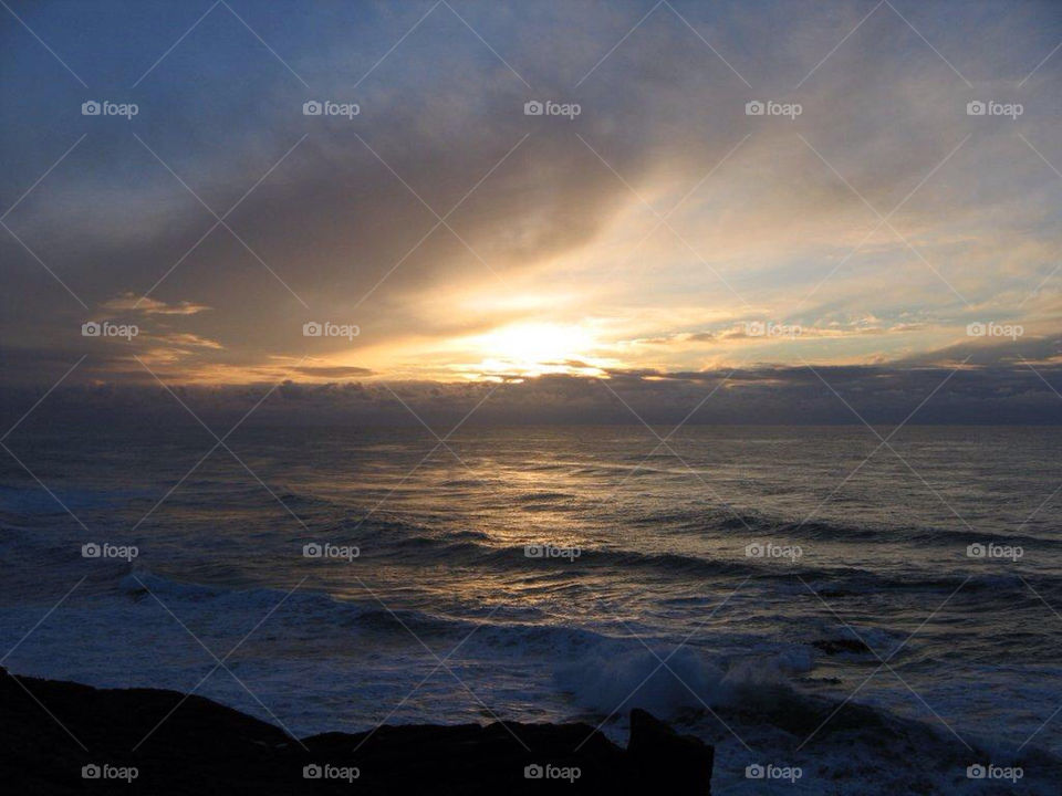 ocean sun waves dawn by mauimar