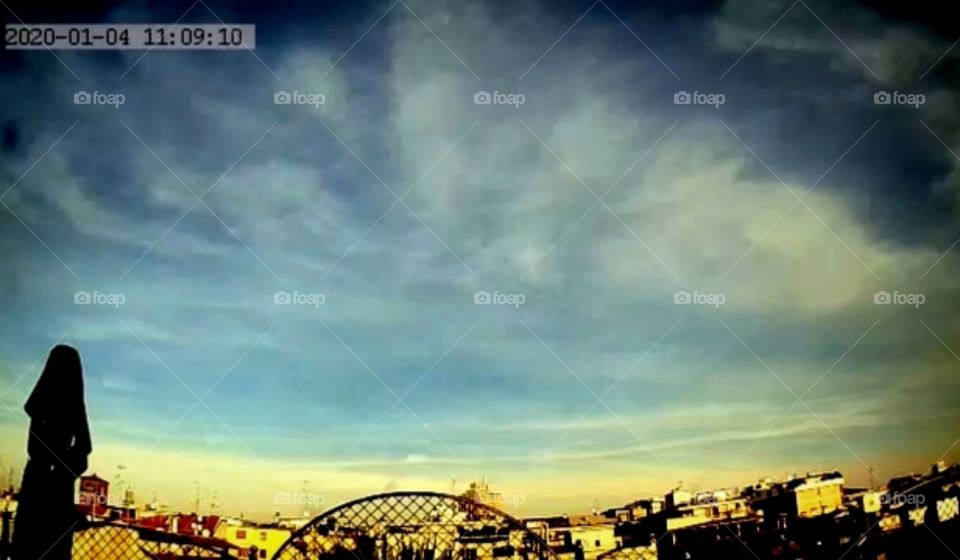 The Sky over Milan from my rooftop's skycam