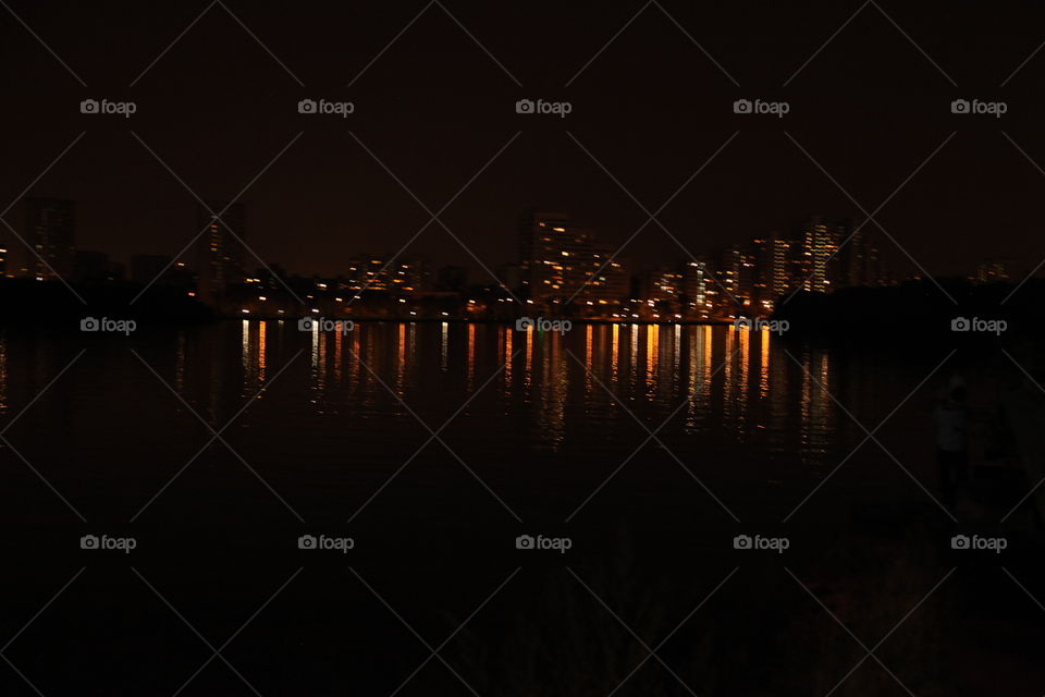 Berth, sunset, river, South port, Moscow