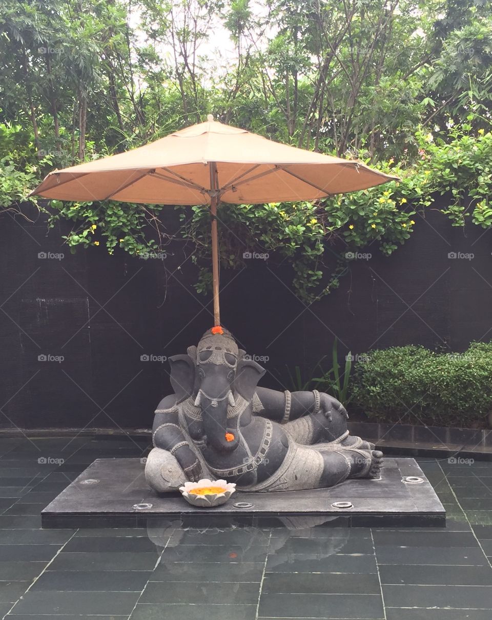 Sunbathing Ganesh, Chennai, India