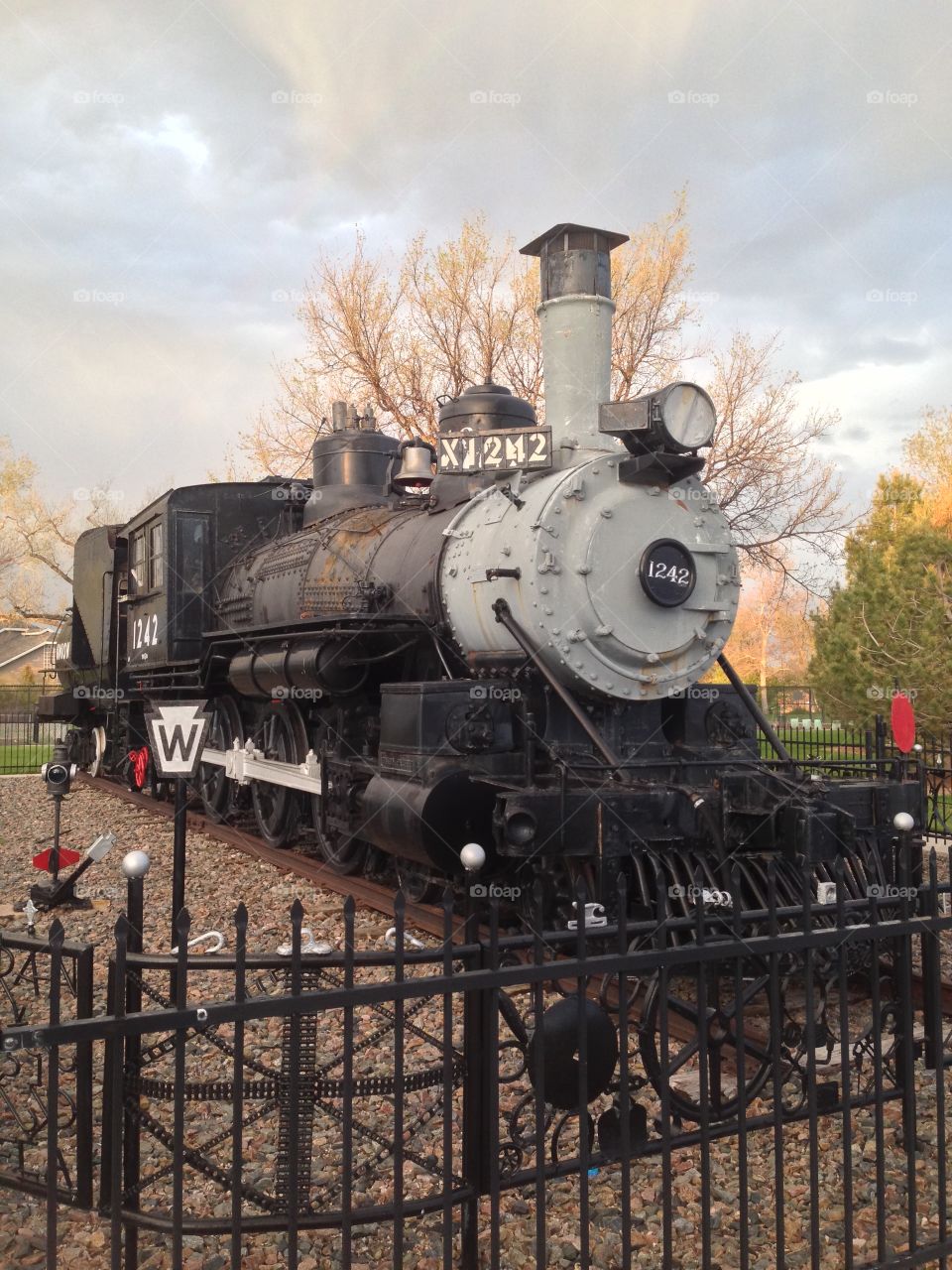 antique train engine