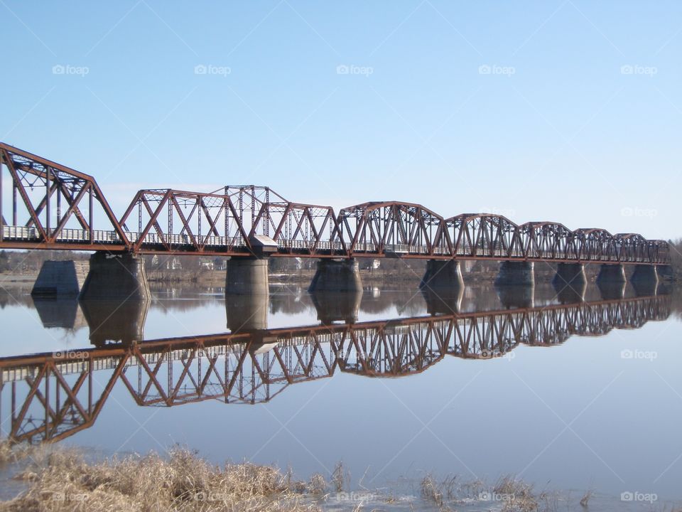 Steel walking bridge 