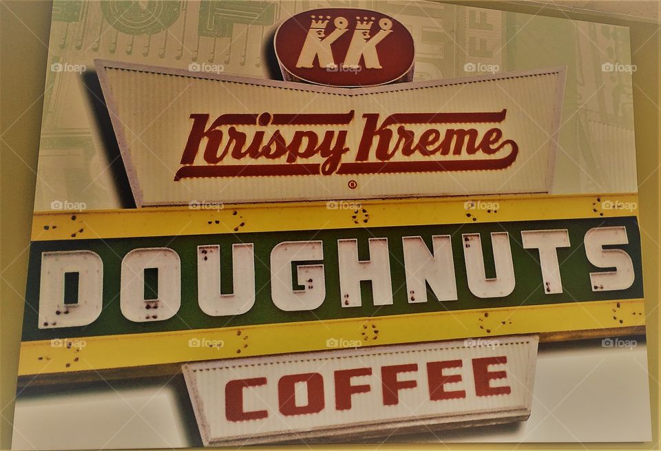 Krispy Kreme Doughnuts Sign