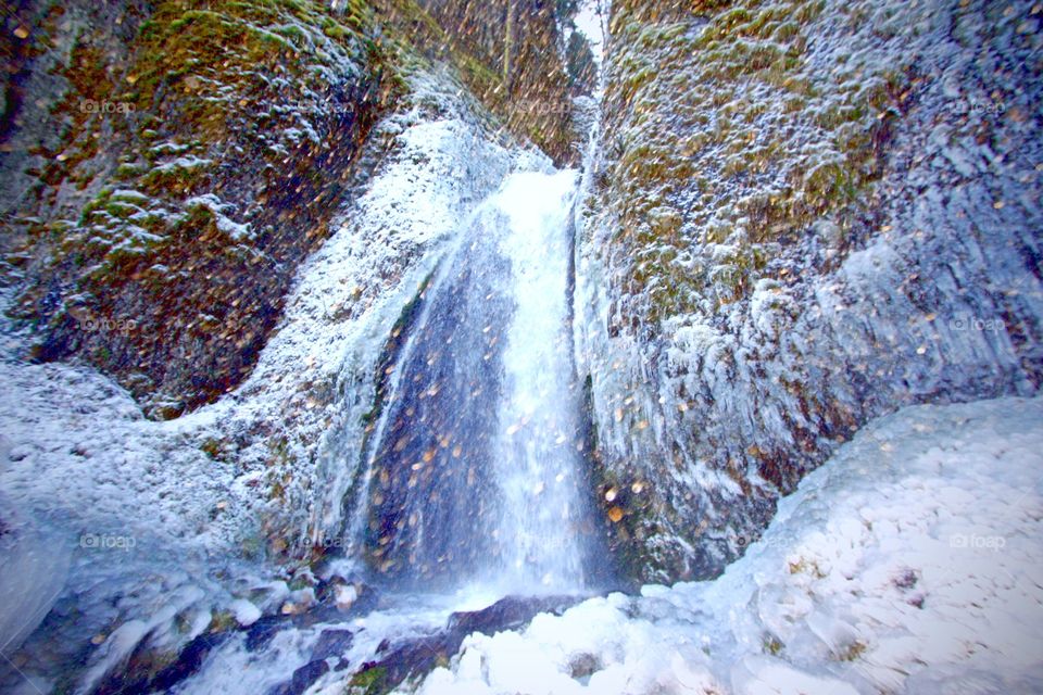 winter waterfall