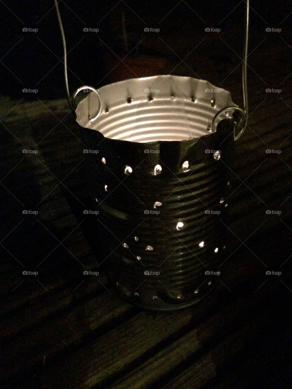 DIY tin can lantern 
