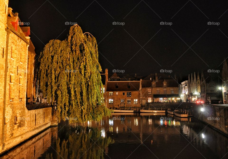 brugge at night