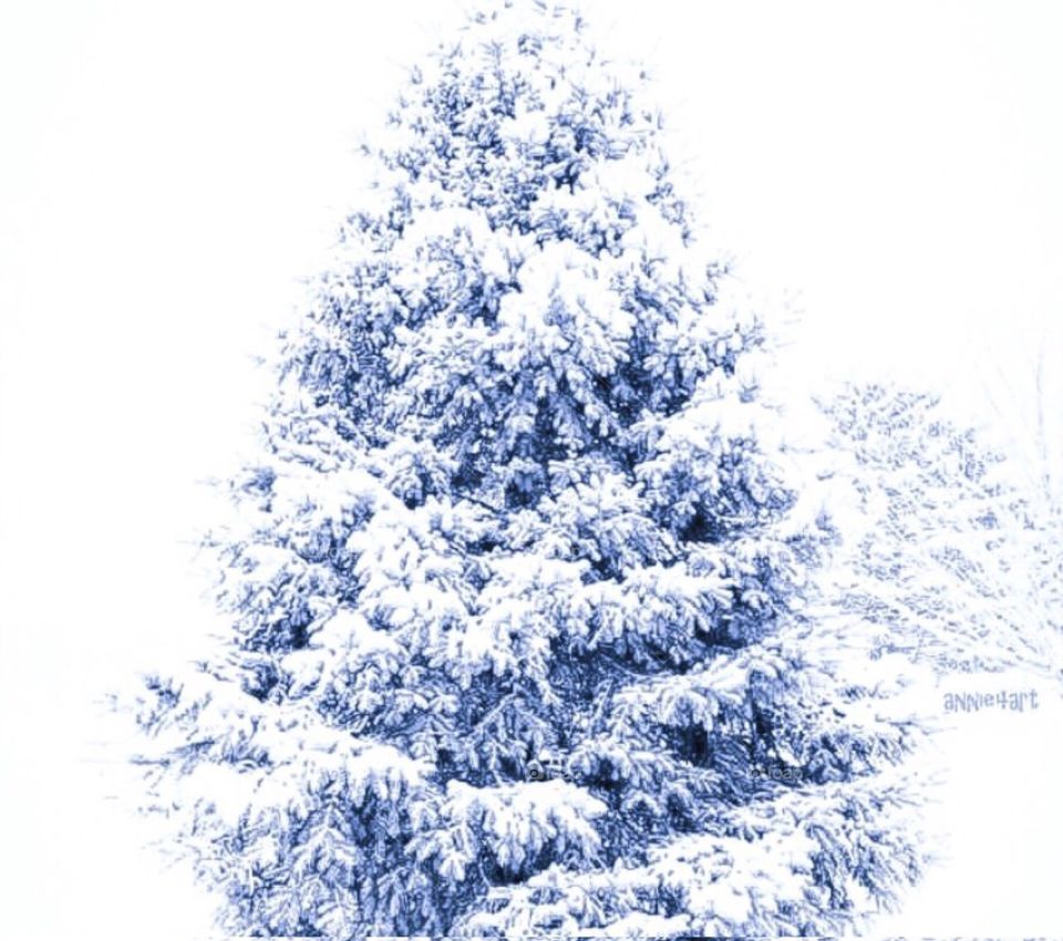 Blue blue christmas tree