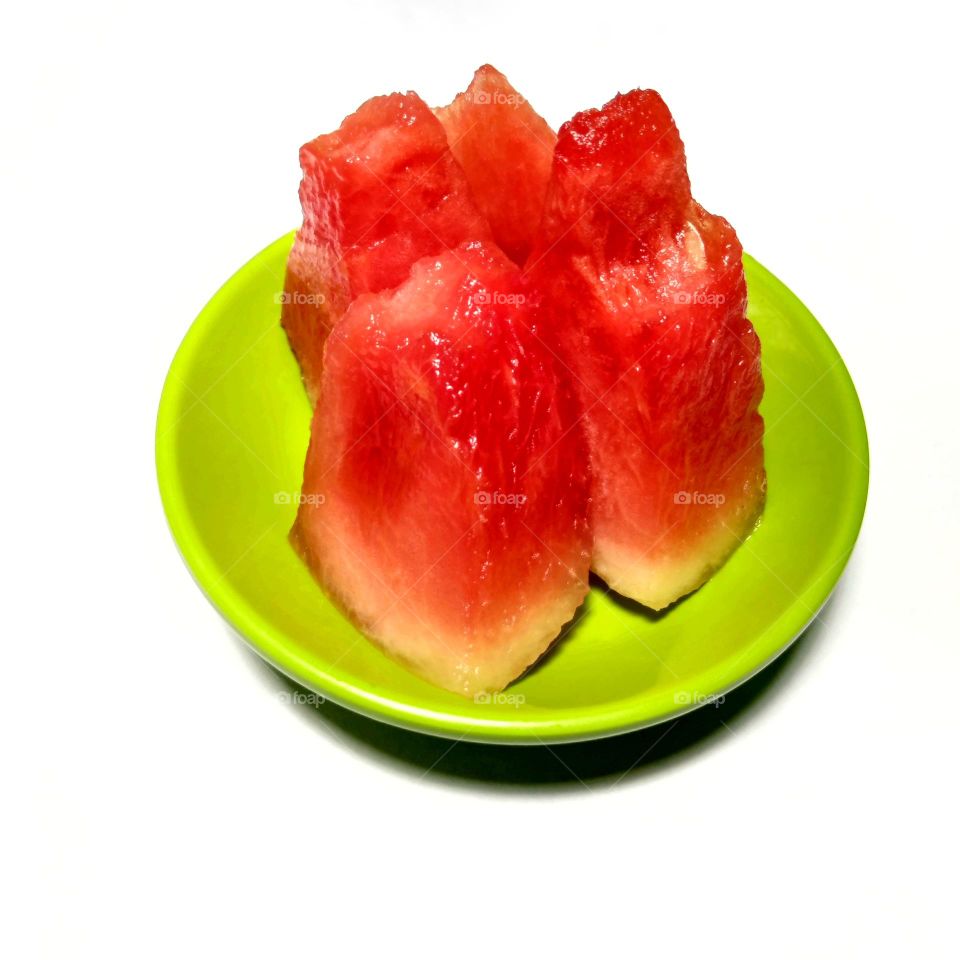 Slice of watermelon on the table