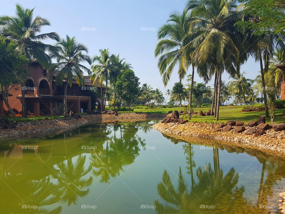 Great view of the grounds inside Park Hyatt Goa Resort