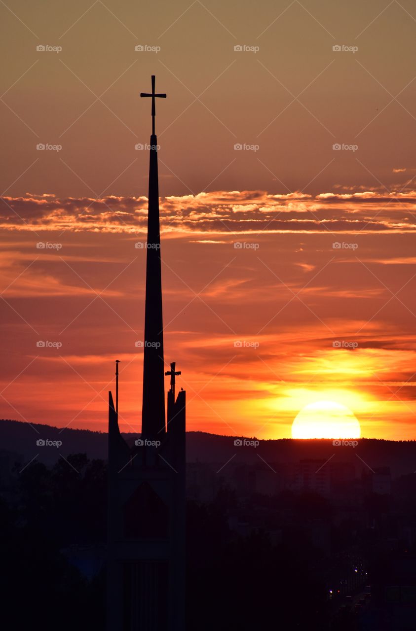 Sunset, No Person, Silhouette, Dawn, Evening