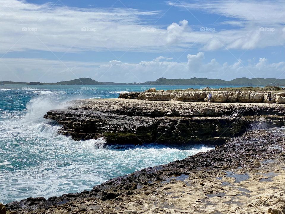 A rocky inlet on St John’s island in the Caribbean