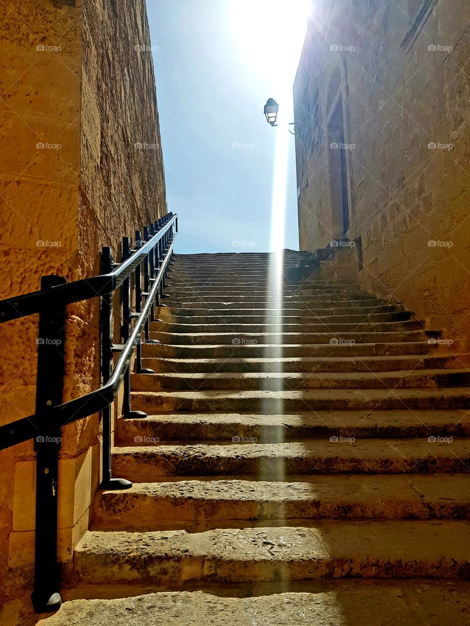 steps in an old city