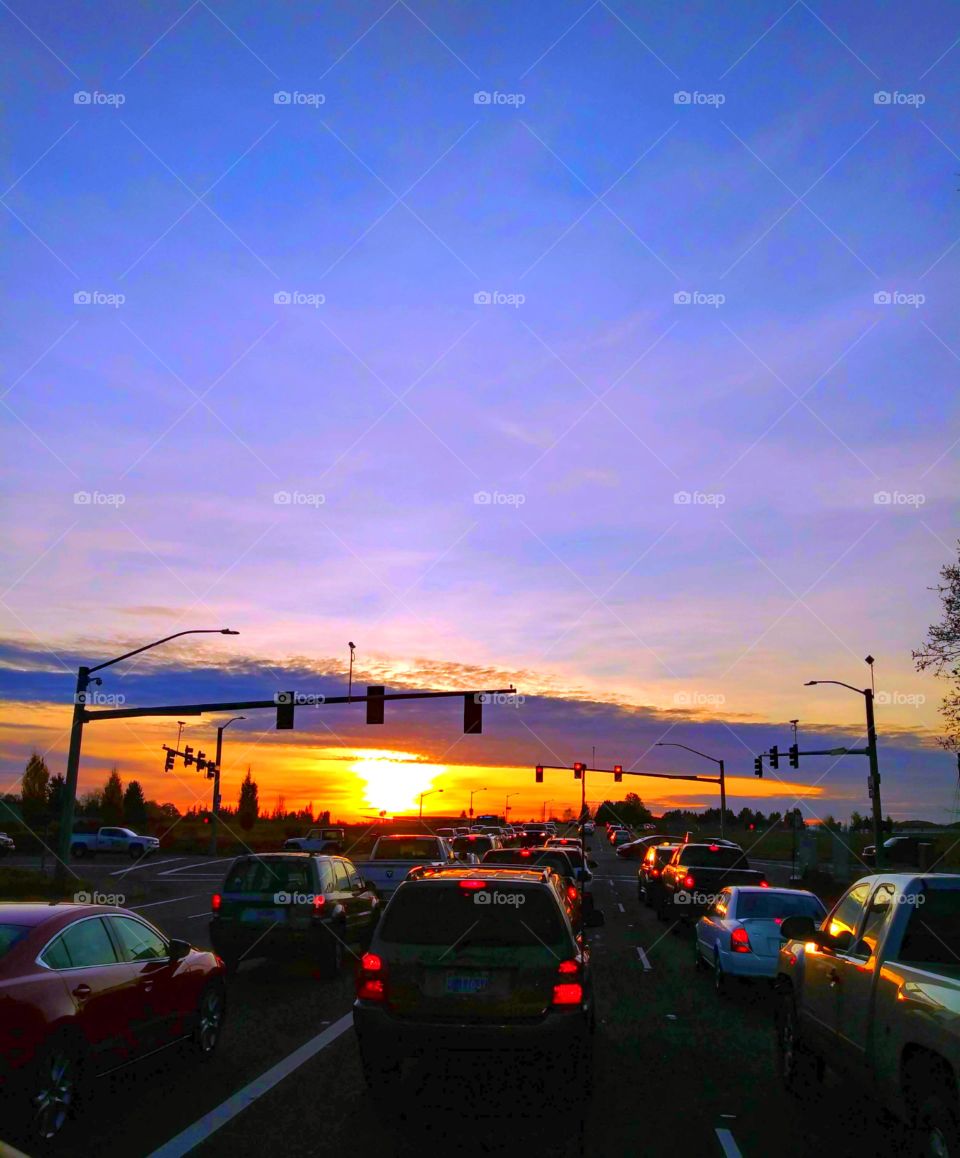 Sunrise traffic jams