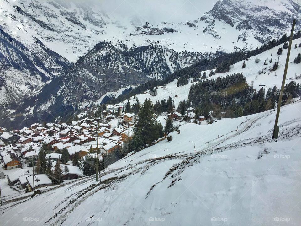 Swiss winter landscape 