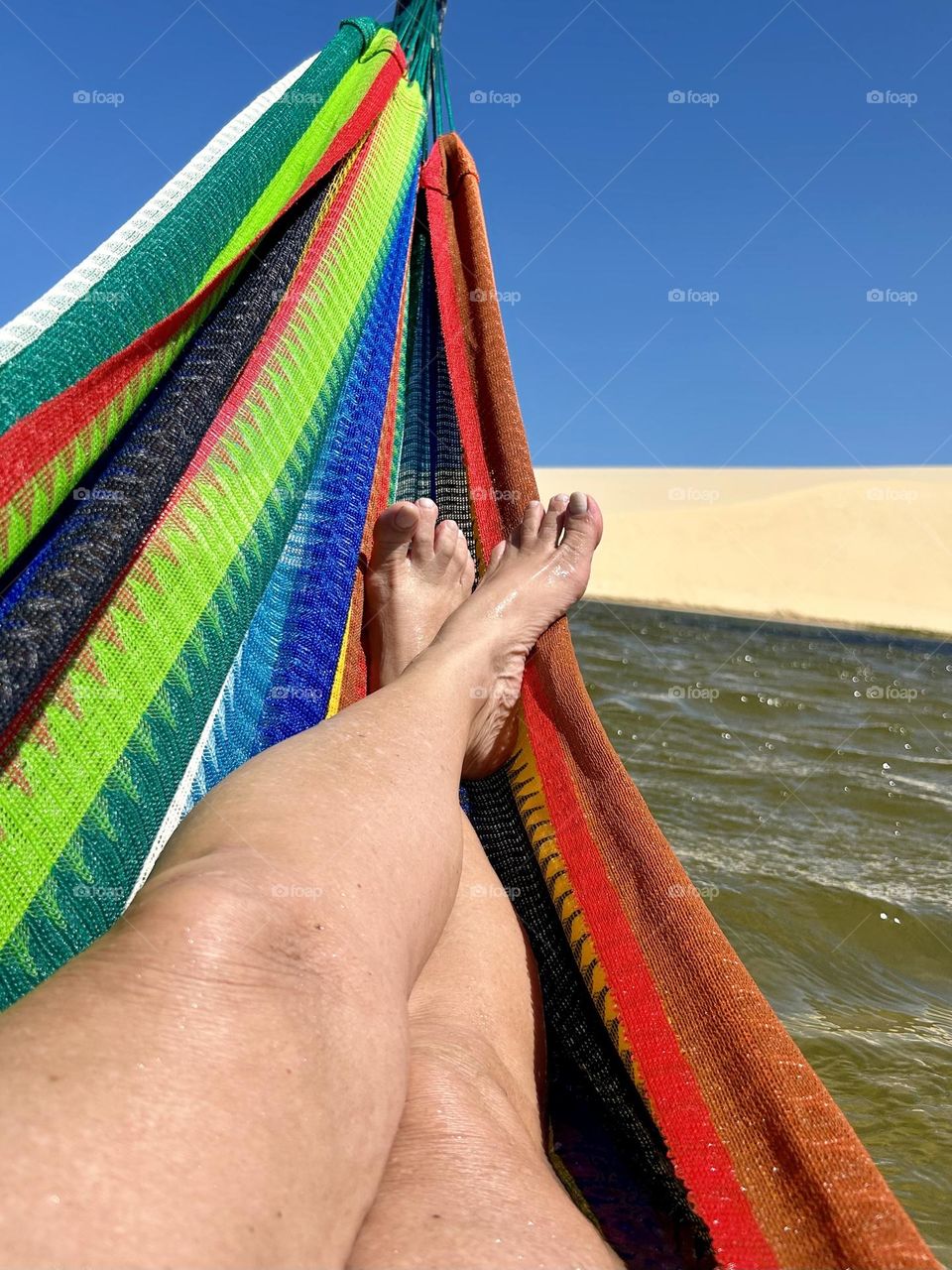 colorful hammock on the beach