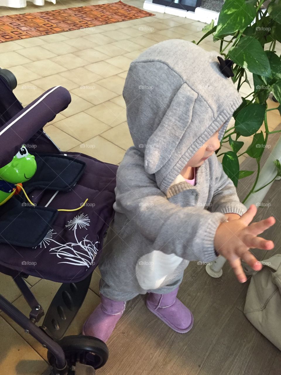 Bunny Baby. A little baby with a bunny costume 