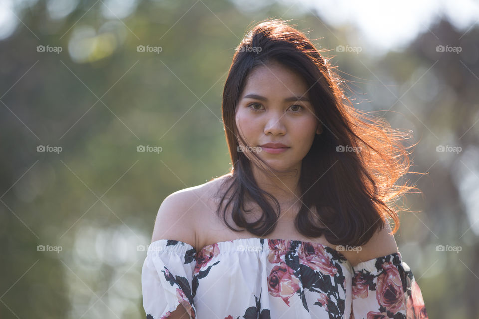 Cute girl in the park 