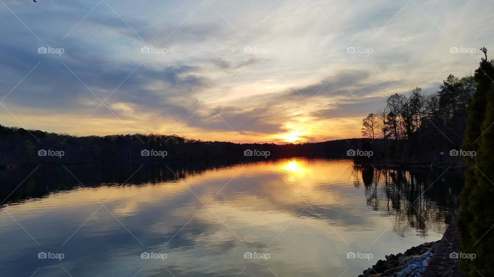 twilight on the lake