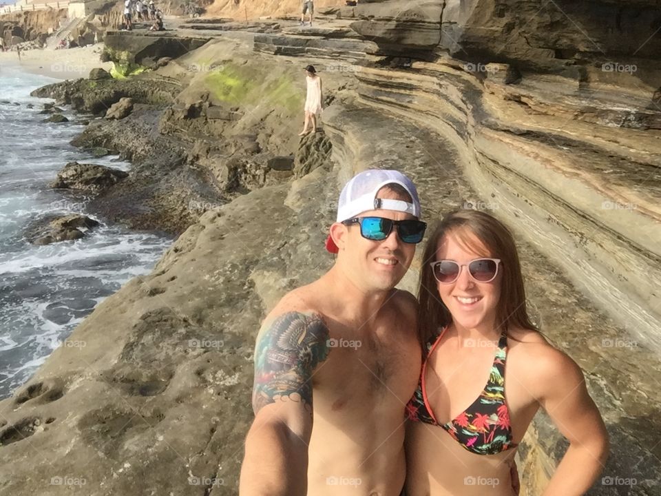 Beach selfie California 