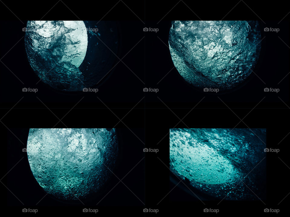 A view from my cabin while stormy waves were flooding the vessel.