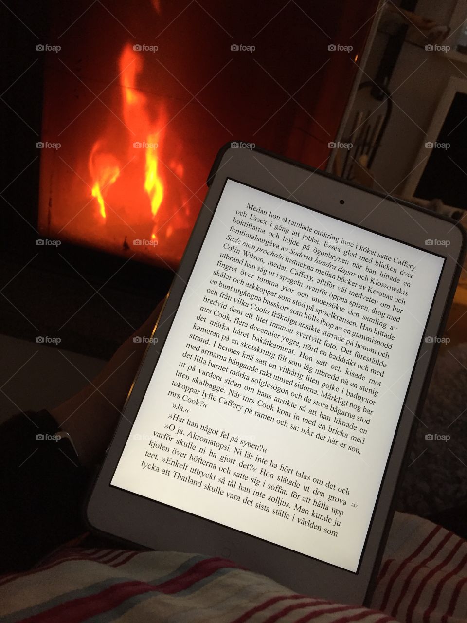 Digital reading by the fire