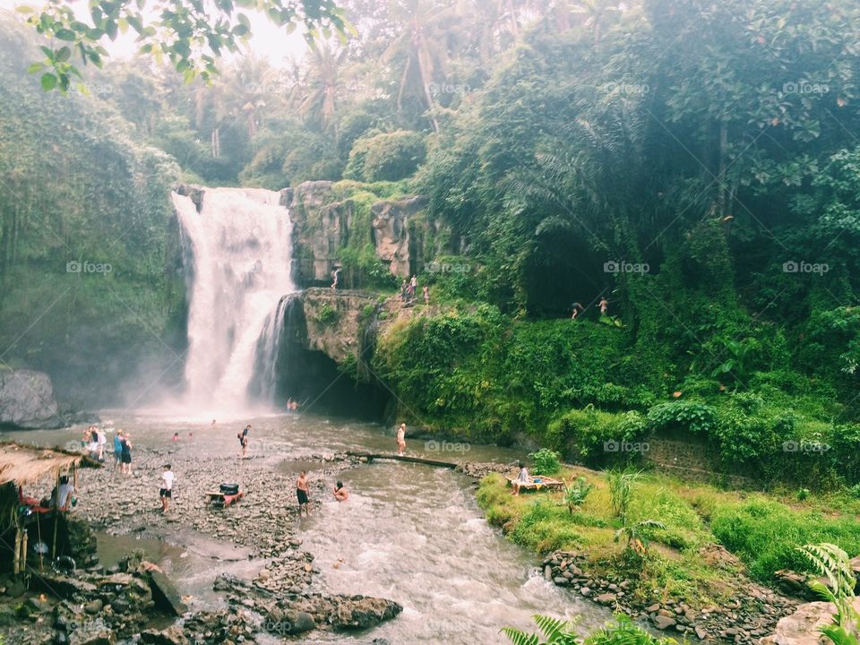 Tegenungan Waterfall located in Ubud, Bali, Indonesia 