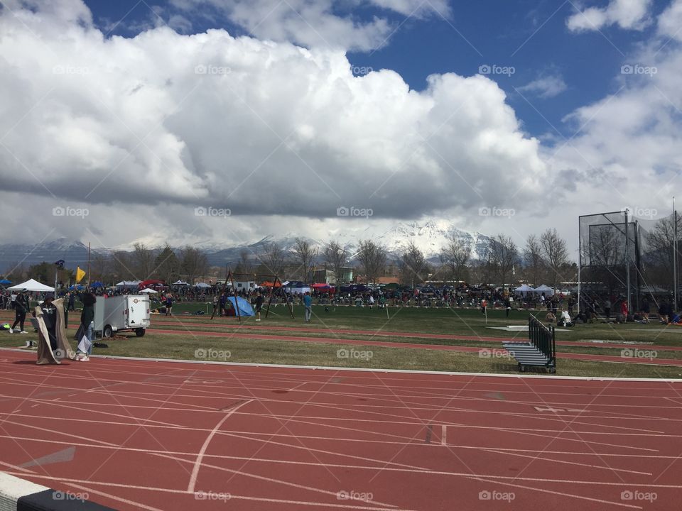Cloudy day out on the track in Provo