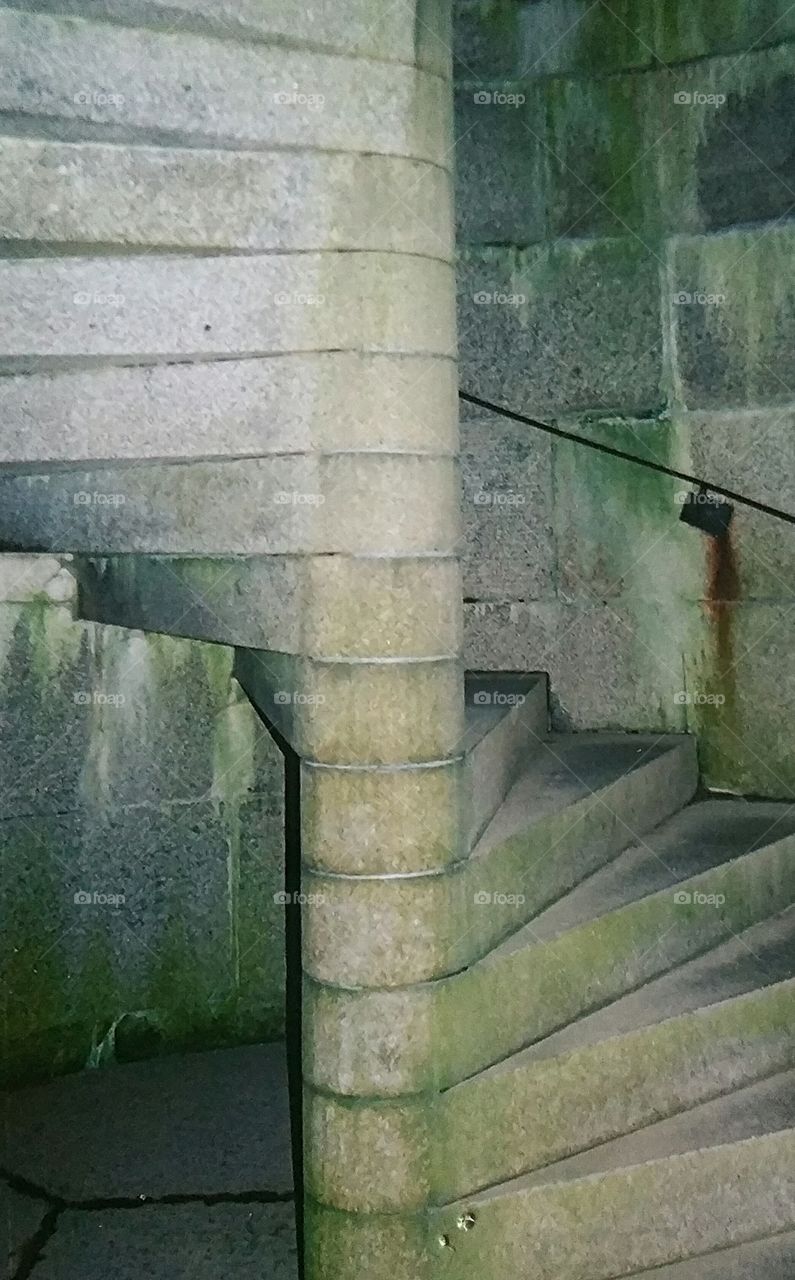Old Cement Spiral Staircase