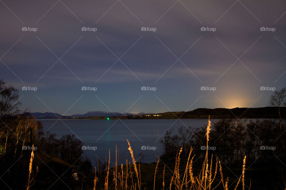 Night in the fjord.