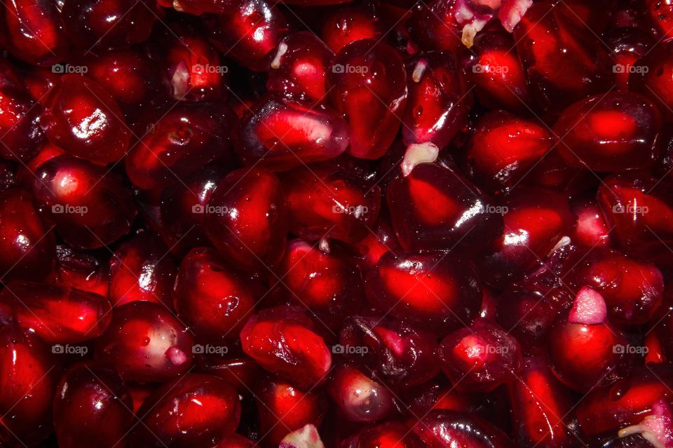 Pomegranate seeds close-up