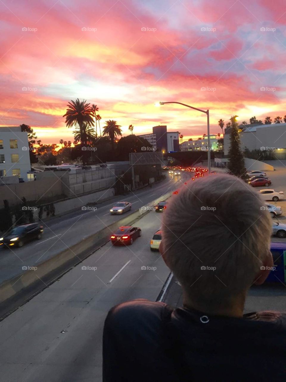 Incredible sunset in Santa Monica USA