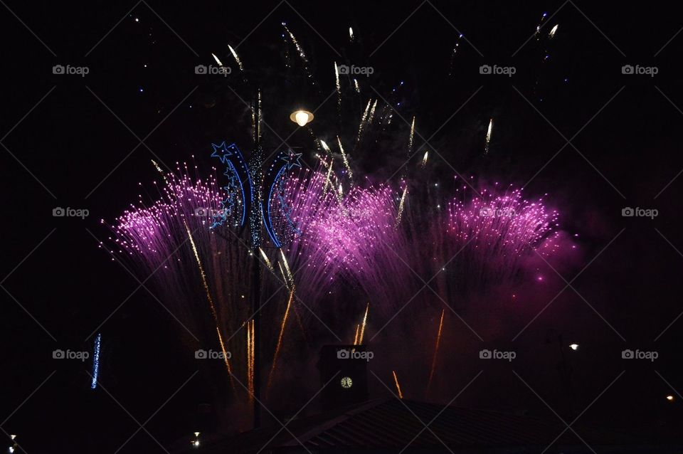 Fireworks purple